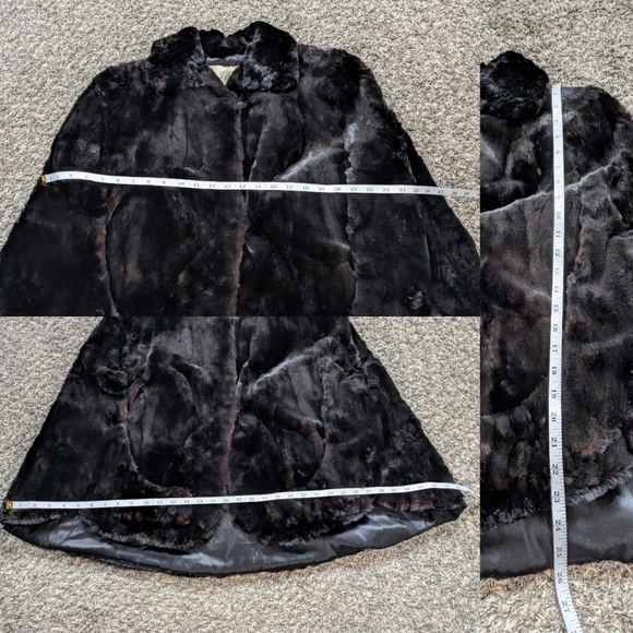 Vintage black/dark brown fur cape OS - Picture 12 of 12